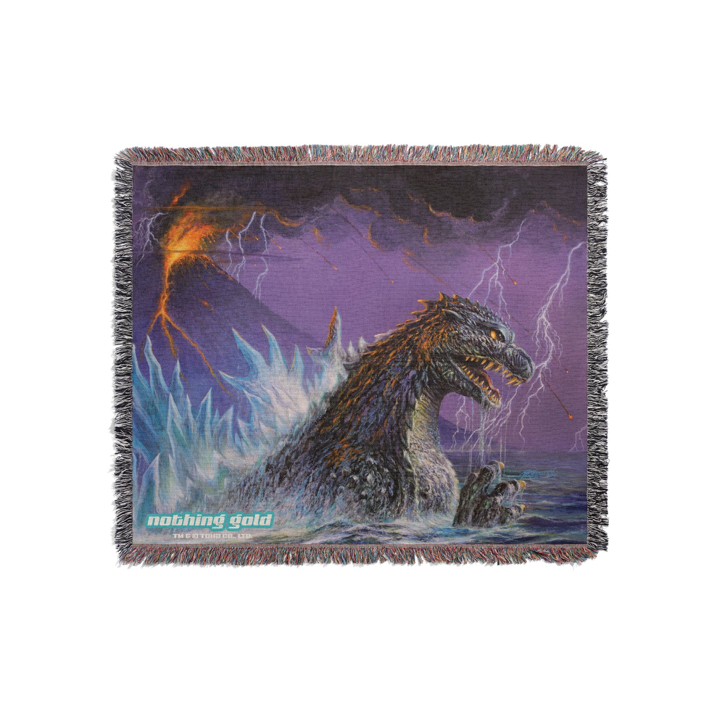 Godzilla Volcano Woven Blanket Preorder